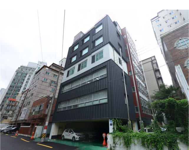 A view of the Samsung Stepping Stone of Hope Busan Center building established in Busan Metropolitan City.